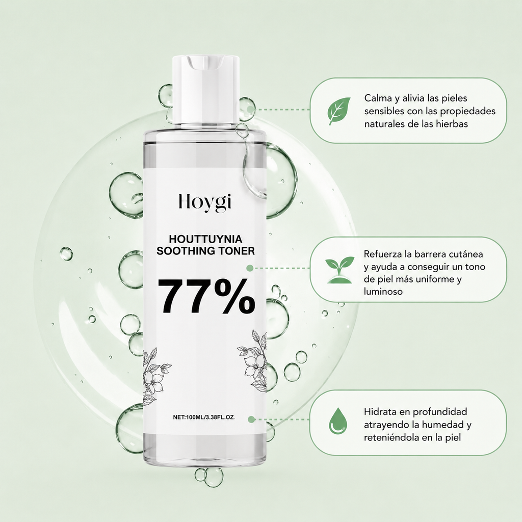 Tónico Facial Calmante de Houttuynia 77%