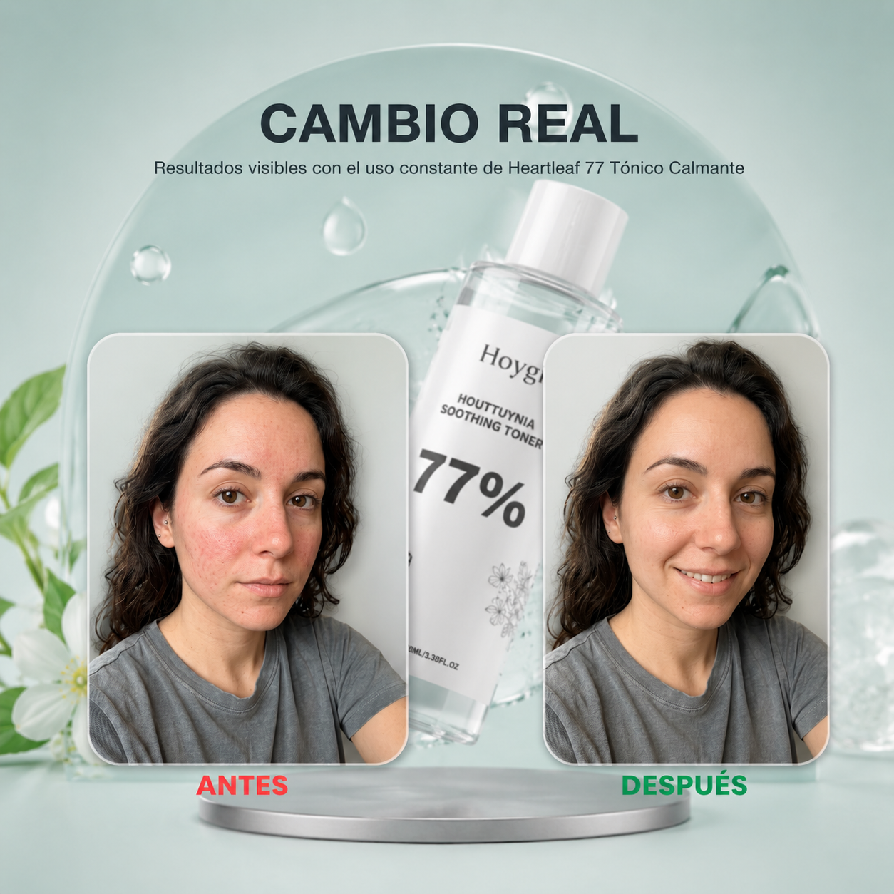 Tónico Facial Calmante de Houttuynia 77%